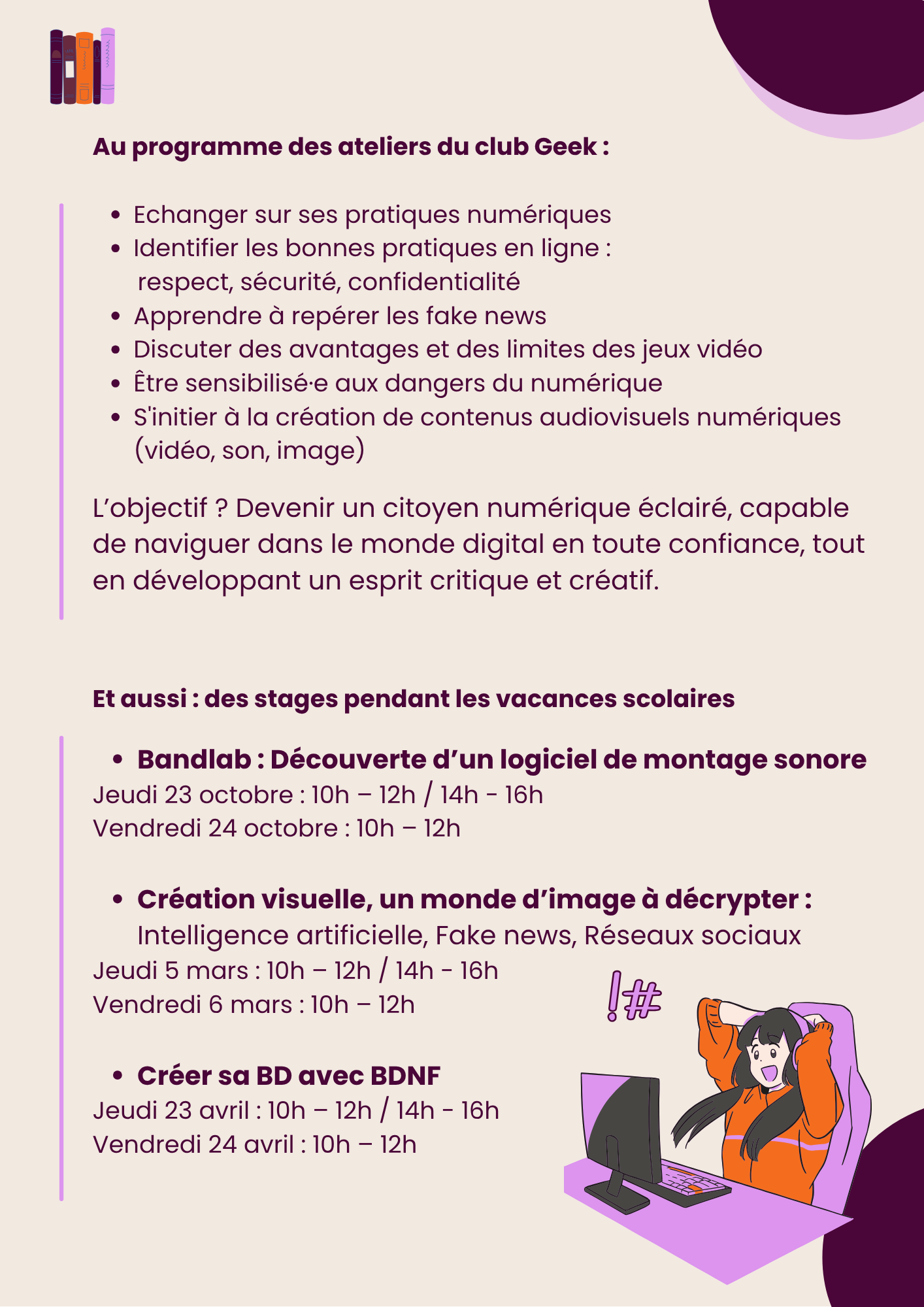 Atelier geek2025 2026 VERSO