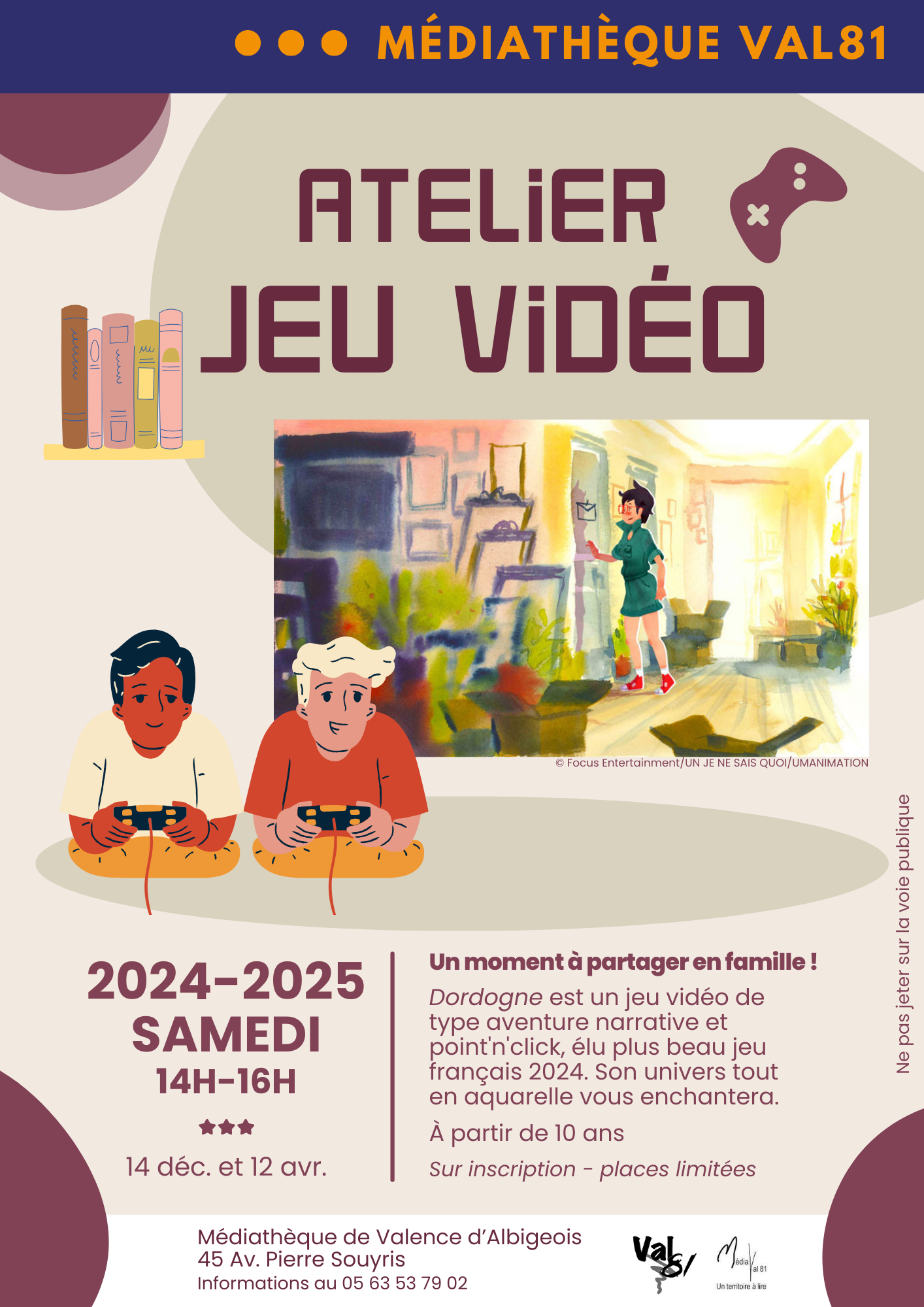 Atelier jeu vidéo